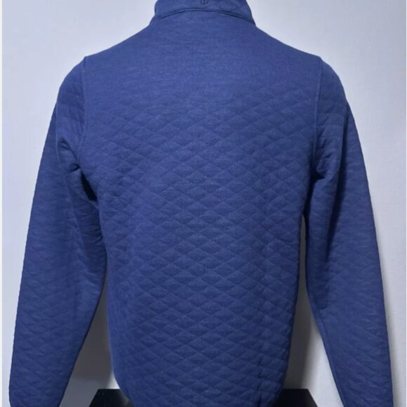 NEW Holderness & Bourne Mens Large Navy Sullivan Quilted Snap Button Pullover M - Picture 4 of 6
